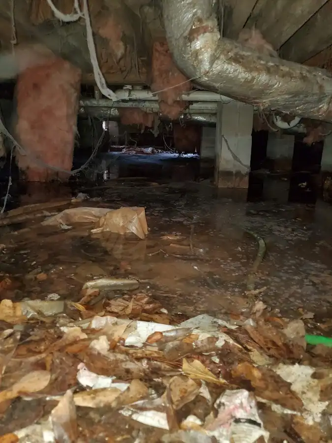 Crawl space flood assessment for Commercial Water Damage Restoration in Waunakee